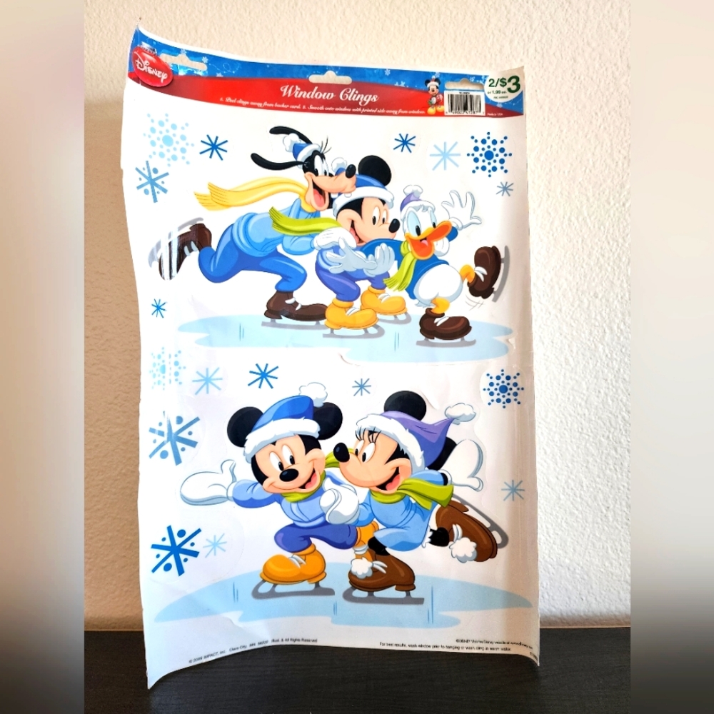 VTG Disney Mickey Mouse Holiday Window Clings